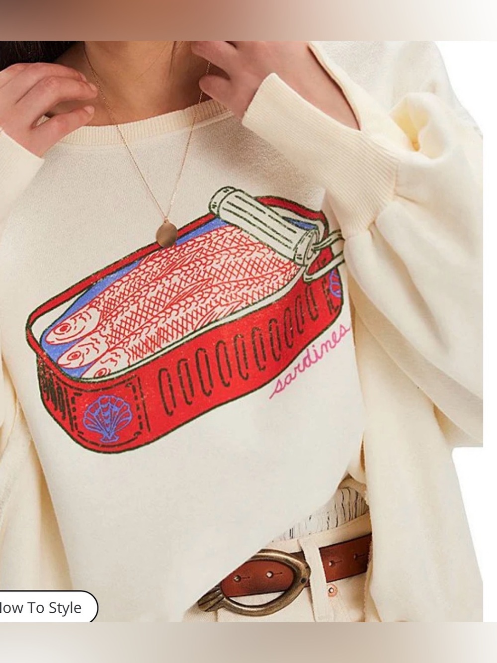 Free People We The Free Camden Sardine Graphic Sweater